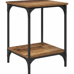 Tafels*vidaXL Salontafel 40 x 40 x 55 cm Bewerkt hout Oud hout
