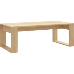 Tafels*vidaXL Salontafel 102x50x35 cm bewerkt hout kleurig Sonoma eiken