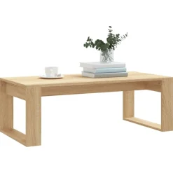 Tafels*vidaXL Salontafel 102x50x35 cm bewerkt hout kleurig Sonoma eiken