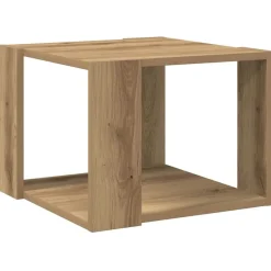 Tafels*vidaXL Salontafel 40x40x30 cm bewerkt hout artisanaal eikenkleur artisanaal eikenkleurig
