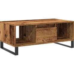 Tafels*vidaXL Salontafel 90x50x36,5 cm bewerkt hout kleurig Oud hout