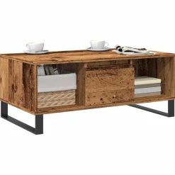 Tafels*vidaXL Salontafel 90x50x36,5 cm bewerkt hout kleurig Oud hout