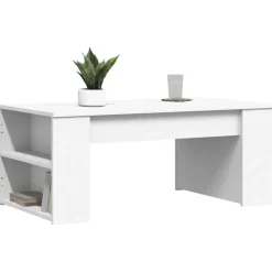 Tafels*vidaXL Salontafel 102x55x42 cm bewerkt hout Wit