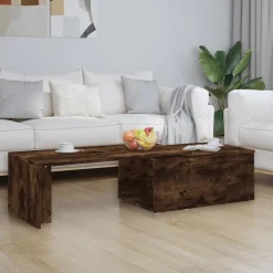 Tafels*vidaXL Salontafel 150x50x35 cm bewerkt hout kleurig Gerookt eiken