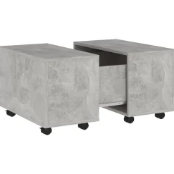 Tafels*vidaXL Salontafel 60x60x38 cm bewerkt hout Betongrijs
