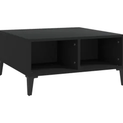 Tafels*vidaXL Salontafel 60x60x30 cm bewerkt hout Zwart