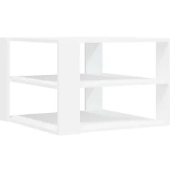 Tafels*vidaXL Salontafel 58x58x40 cm bewerkt hout Wit