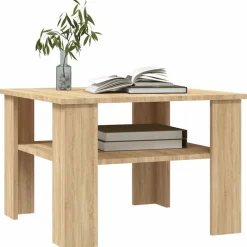 Salontafel 60x60x42 cm bewerkt hout kleurig><noscript><img width=