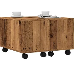Tafels*vidaXL Salontafel 60x60x38 cm bewerkt hout kleurig Oud hout