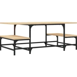 Tafels*vidaXL Salontafel 100x50,5x40 cm bewerkt hout kleurig Sonoma eiken