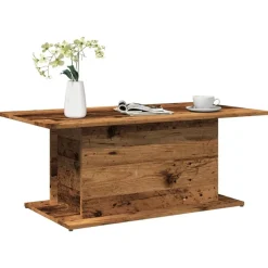 Tafels*vidaXL Salontafel 102x55,5x40 cm bewerkt hout oude houtkleurig Oud hout
