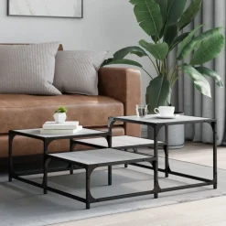 Salontafel 87,5x87,5x40 cm bewerkt hout eikenkleur><noscript><img width=