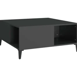 Tafels*vidaXL Salontafel 80x80x36,5 cm bewerkt hout Zwart