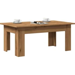 Salontafel 100x60x42 cm bewerkt hout artisanaal eikenkleur><noscript><img width=