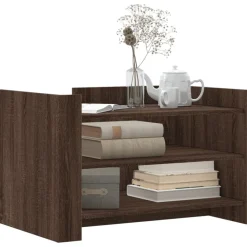 Tafels*vidaXL Salontafel 80x50x50 cm bewerkt hout bruin eikenkleur