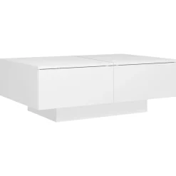 Tafels*vidaXL Salontafel 90x60x31 cm bewerkt hout Wit