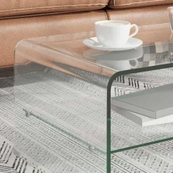 Salontafel 50x45x33 cm gehard glas transparant><noscript><img width=