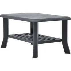 Tafels*vidaXL Salontafel 90x60x46 cm kunststof Antraciet