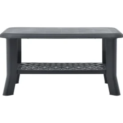 Tafels*vidaXL Salontafel 90x60x46 cm kunststof Antraciet