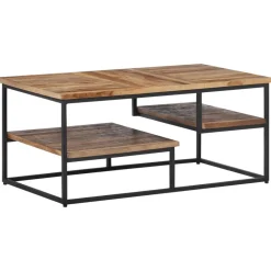 Tv-Meubels*vidaXL Salontafel 90x50x39 cm massief gerecycled teakhout