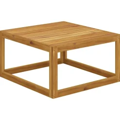 Tuinmeubelen*vidaXL Salontafel 68x68x29 cm massief acaciahout Cr&egrave;me