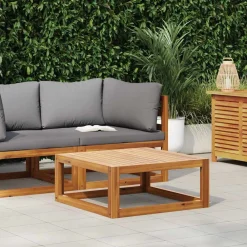 Tuinmeubelen*vidaXL Salontafel 68x68x29 cm massief acaciahout Cr&egrave;me