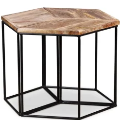 Tafels*vidaXL Salontafel 56x48x40 cm massief mangohout
