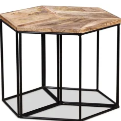 Tafels*vidaXL Salontafel 56x48x40 cm massief mangohout