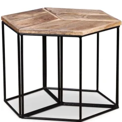 Tafels*vidaXL Salontafel 56x48x40 cm massief mangohout
