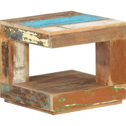 Tafels*vidaXL Salontafel 45x45x40 cm massief gerecycled hout