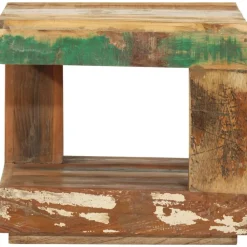 Tafels*vidaXL Salontafel 45x45x40 cm massief gerecycled hout