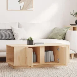 Tafels*vidaXL Salontafel 110x50x40 cm massief grenenhout Naturel