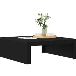 Tafels*vidaXL Salontafel 100 x 100 x 35 cm Bewerkt hout Zwart eiken