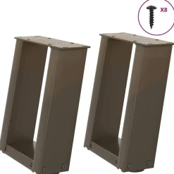 Salontafelpoten 2 st U-vormig 30x(30-31) cm staal>vidaXL