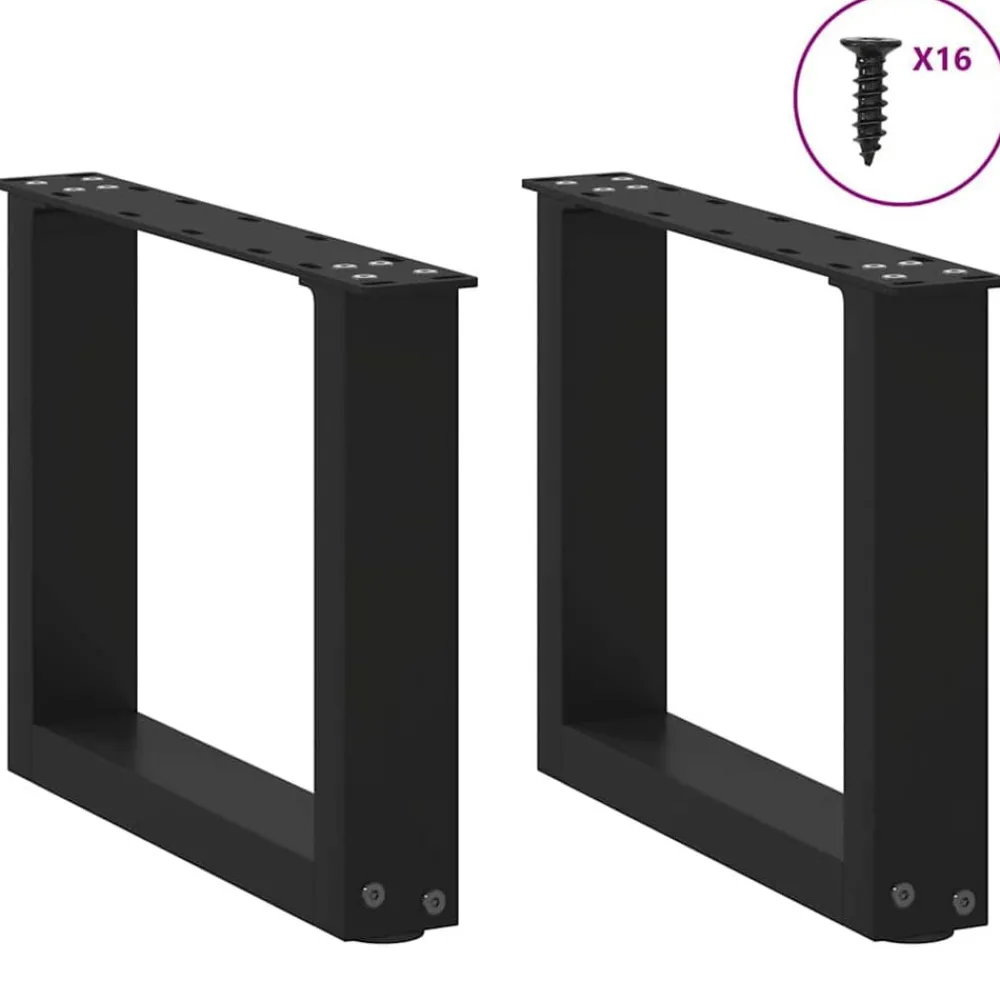 Salontafelpoten 2 st U-vormig 30x(30-31) cm staal>vidaXL Sale