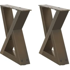 Tafelaccessoires*vidaXL Salontafelpoten 2 st 30x(30-31,3) cm staal Naturel