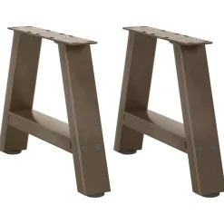 Tafelaccessoires*vidaXL Salontafelpoten 2 st A-vormig 30x(30-31) cm staal Naturel