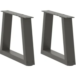 Tafelaccessoires*vidaXL Salontafelpoten 2 st V-vormig 30x(30-31,3) cm staal Antraciet