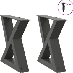 Salontafelpoten 2 st 30x(30-31,3) cm staal>vidaXL