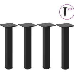 Tafelaccessoires*vidaXL Salontafelpoten 4 st 30-32 cm staal Zwart