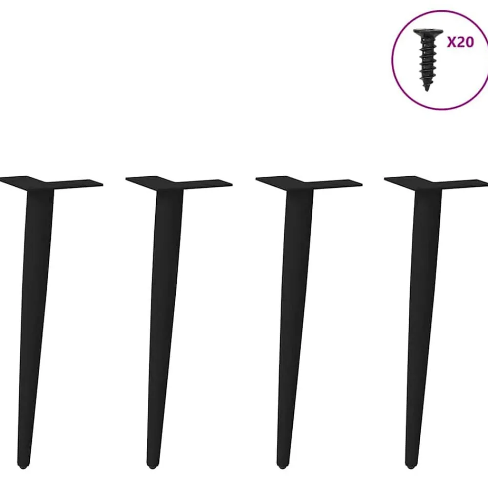 Salontafelpoten conische vorm 4 st 30-31 cm staal>vidaXL