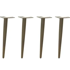 Tafelaccessoires*vidaXL Salontafelpoten conische vorm 4 st 30-31 cm staal Naturel