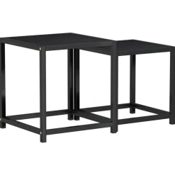 Tafels*vidaXL Salontafels 2 st MDF Zwart