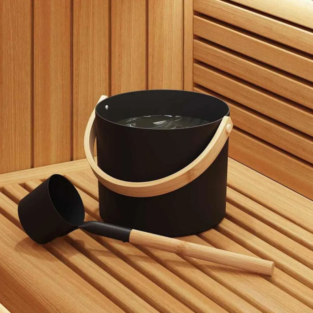 Sauna Accessoire Set 2 pcs Zwart>vidaXL Online