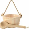 Sauna Emmer 2 pcs Bruin Massief Vurenhout en Hennep>vidaXL Discount