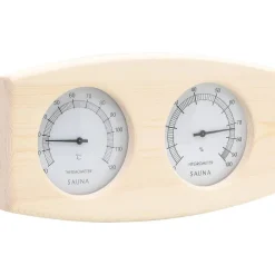 Zwembaden & Spa'S*vidaXL Saunaset 2-in1 hygrothermograaf en zandloper massief grenenhout