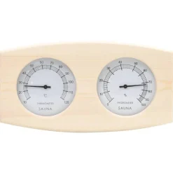 Zwembaden & Spa'S*vidaXL Saunaset 2-in1 hygrothermograaf en zandloper massief grenenhout