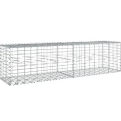 Tuin & Gazon*vidaXL Schanskorf 200x50x50 cm gegalvaniseerd ijzer zilverkleurig