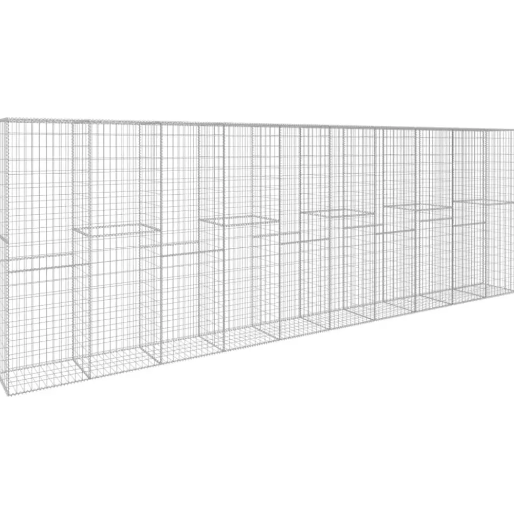 Schanskorfmuur met deksel 600x50x200 cm gegalvaniseerd staal>vidaXL Discount