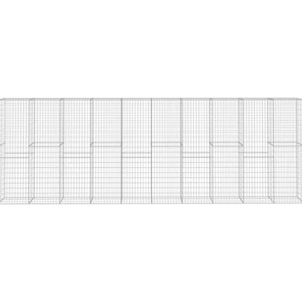 Schanskorfmuur met deksel 600x50x200 cm gegalvaniseerd staal>vidaXL Discount